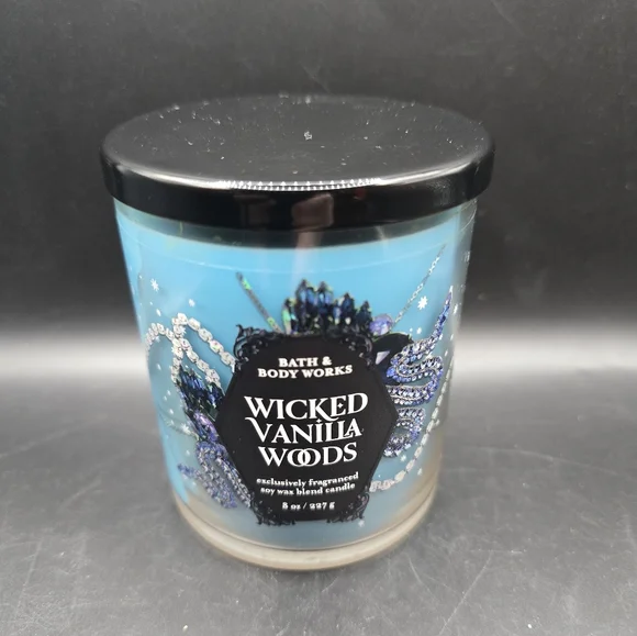 New Unused Wicked Vanilla Woods Jar Candle Single Wick Bath and Body Works 8oz - Picture 5 of 7